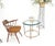 Transparent Occasional 3/4" Thick Round Glass Top Brass Faux Bamboo Base Side End Lamp Table For Sale - Image 8 of 10