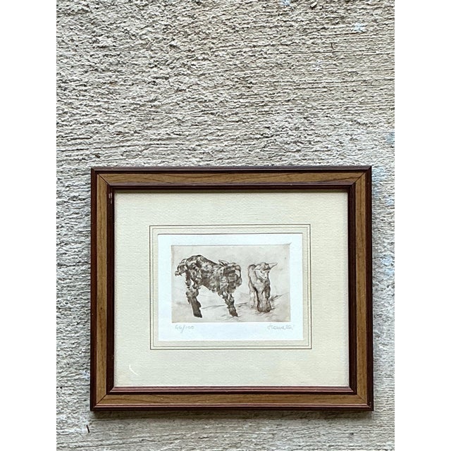 Framed Figurative Animal Etching For Sale - Image 12 of 12