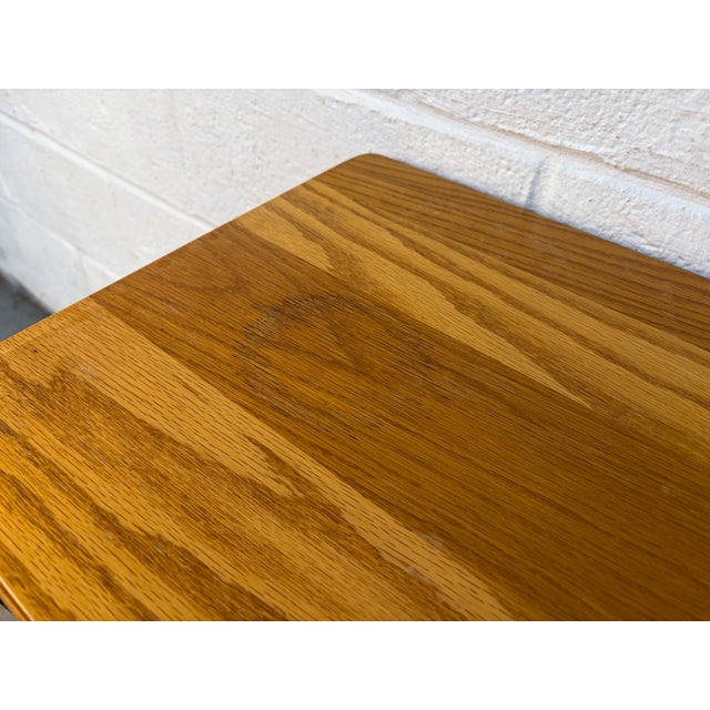 Vintage Modern Solid Oak & Woven Rattan Bar Cabinet For Sale - Image 15 of 15