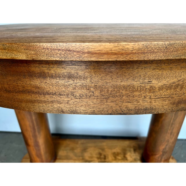 Early 1900s Oval Double Pedestal Library Table For Sale - Image 10 of 12