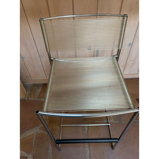Metal Spaghetti Bar Stools, Giandomenico Belotti. For Sale - Image 7 of 10