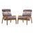 Adrian Pearsall for Craft Associates Mid Century Walnut Lounge Chairs - Pair For Sale