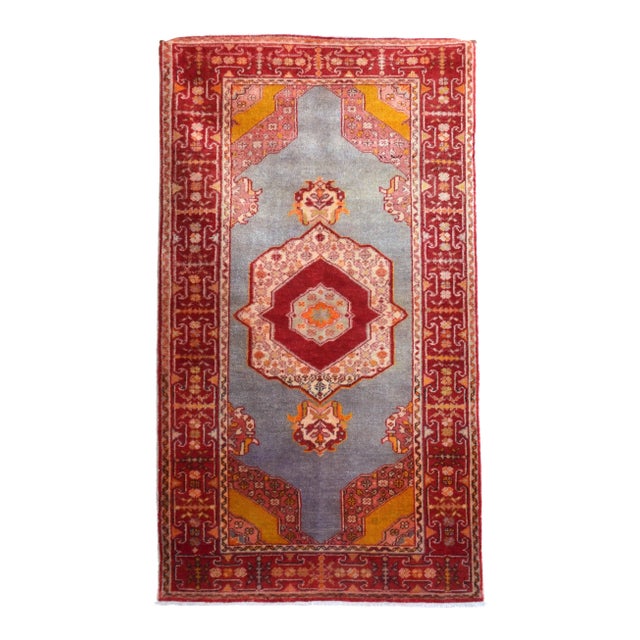 Early 20th Century Antique Turkish Rug - 3'7" X 6'3" For Sale