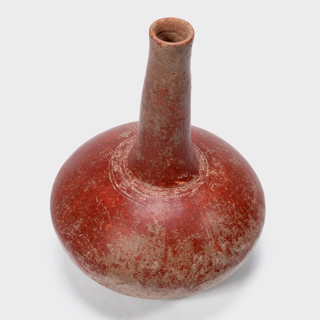 Antique African Redware Gooseneck Vase For Sale - Image 4 of 5
