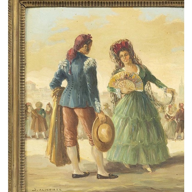 Painting - Jose Almonte. Seville. Oil on wood. Signed. Dimensions: 23x20 cm