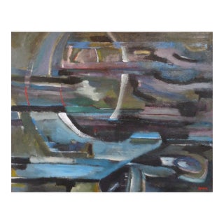 "Seaworthy" Abstract Oil and Acrylic Painting by Scott Spencer For Sale