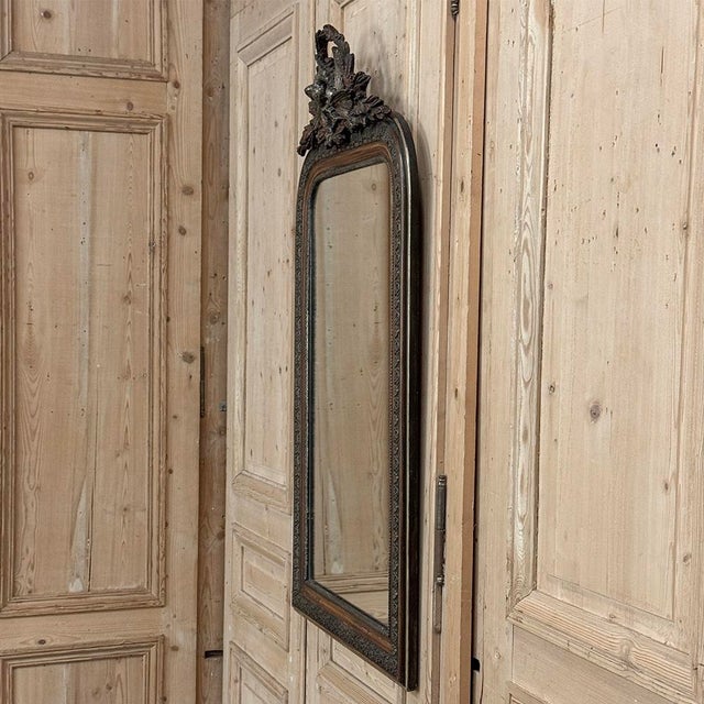 Antique French Napoleon III Mirror in the Louis XVI Style With Lovebirds For Sale - Image 14 of 18