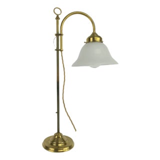 Classical Brass Writing Lamp, 1930s For Sale