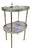 Mid-Century Brass and Fiberglass Two Tier Side Table, 1960 For Sale