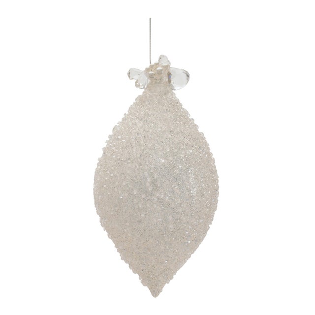 Glass Drop Ornaments (Set of 4)  5" x 7" Christmas Tree Decorations For Sale In Chicago - Image 6 of 7