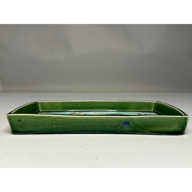 Karl Sigmund Luber for Johann von Schwarz, Art Nouveau Majolica Small Tray for your consideration. The tray measures...
