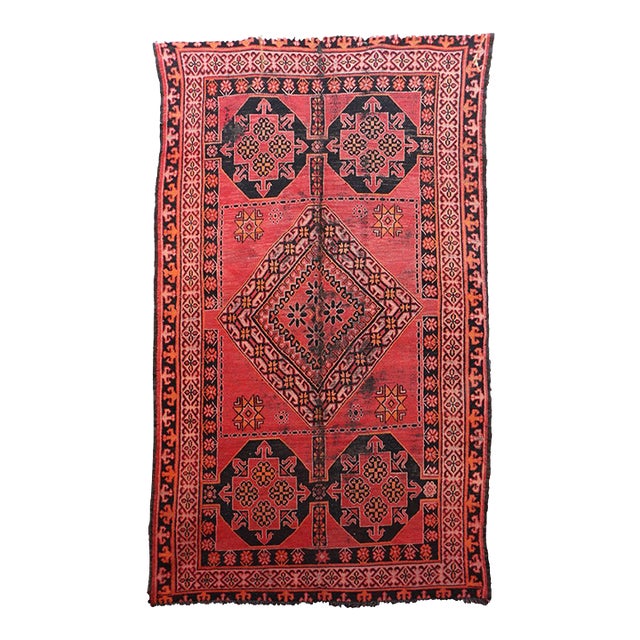 1970's Moroccan Handwoven Rug - 10.4 X 6.2 Ft For Sale