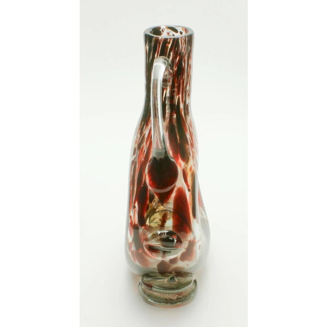 Mouth-Blown Glass Vase in Bottle Shape of Tortoise Shell For Sale - Image 4 of 6
