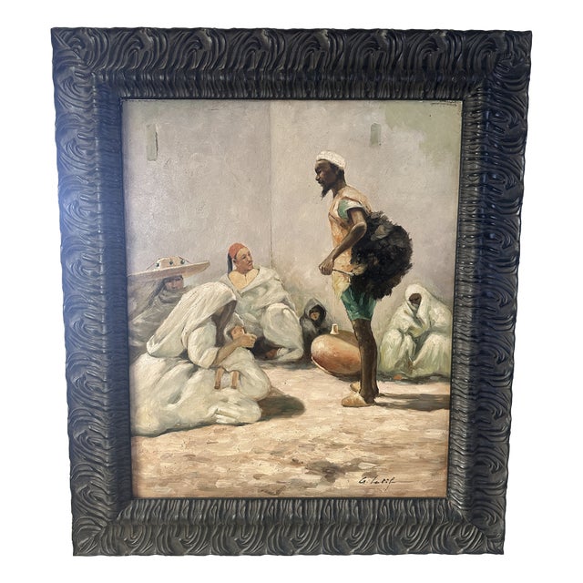 Goran Latif, The Water Seller, 1970s, Oil on Canvas For Sale