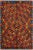 1990s Balouchi Orange/Black Wool Rug - 4'9" X 6'7" For Sale