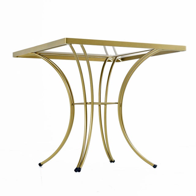 Restored Salterini Style Art Deco Square Table Outdoor Patio Dining Set For Sale - Image 6 of 12
