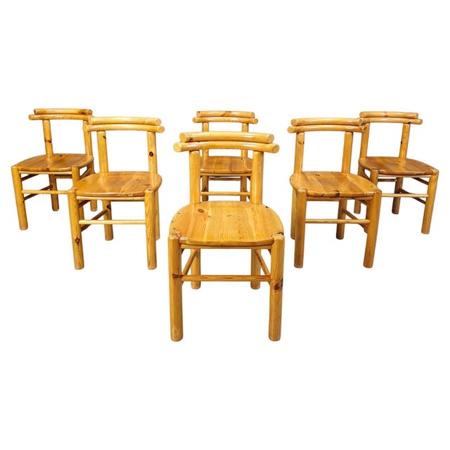 Vintage Pinewood Dining Chairs, 1980s, Set of 6 For Sale - Image 15 of 15