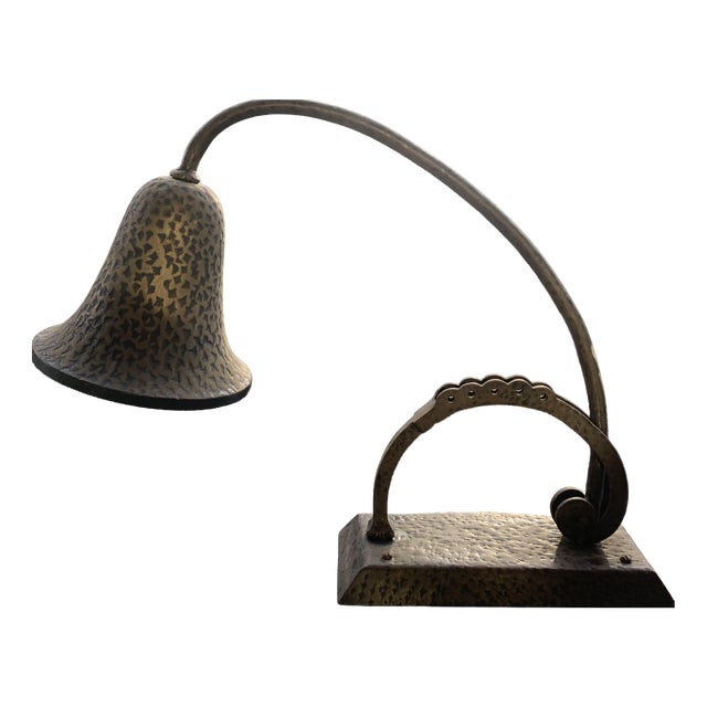 Art Deco Hammered Table Lamp, 1920s For Sale