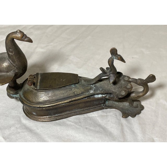 Antique 19th Century Indian Bronze Kumkum Tikka Figural Pigment Powder Box Jar For Sale - Image 4 of 10