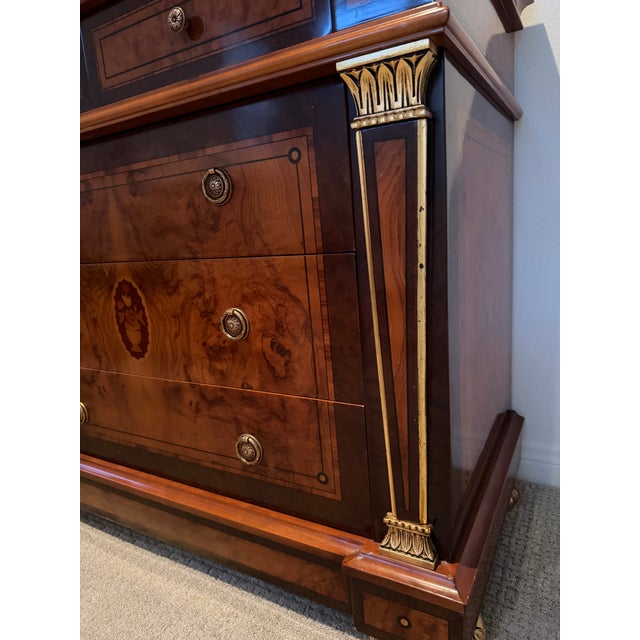 Authentic Marzorati Impero Italian Bedroom Furniture – Dresser, Mirror & 2 Nightstands For Sale - Image 12 of 18