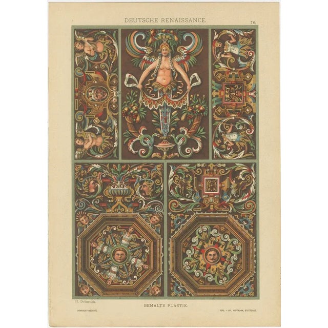 Paper Compilation of German Renaissance Artwork from Der Ornamentenschatz, 1887, Paper, Set of 9 For Sale - Image 7 of 11