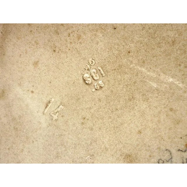 Ceramic Antique Art Nouveau Italian Ceramic Water Lilies Plate from SCI Laveno, 1900s For Sale - Image 7 of 8