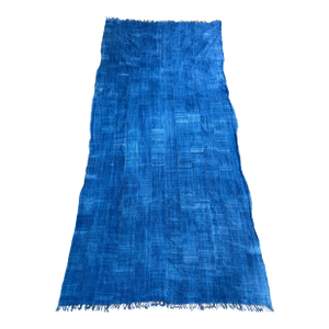 Vintage African Indigo Denim Mossi Mudcloth 83” L X 39” W Textile | No. 132