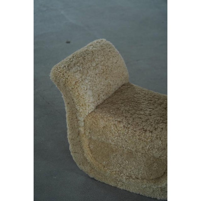Gray Vintage Swedish Stool in Lambswool by Otto Schulz for Boet, 1930s For Sale - Image 8 of 16