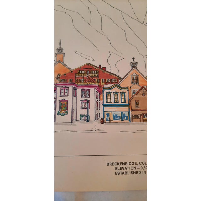Vintage Retro Poster Breckenridge Ski Colorado Resort Print For Sale In Fayetteville, AR - Image 6 of 10