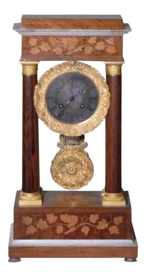 1838 French Empire Very Fine Paris Portico Clock- On Sale