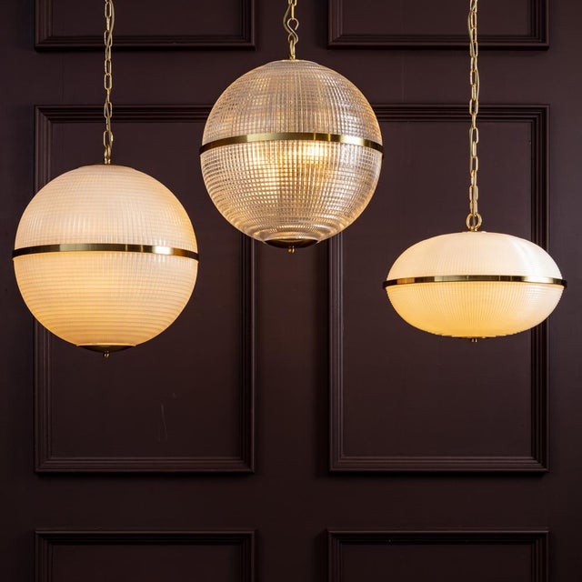 Large Clear Parisian Globe Pendant from Pure White Lines For Sale - Image 4 of 6
