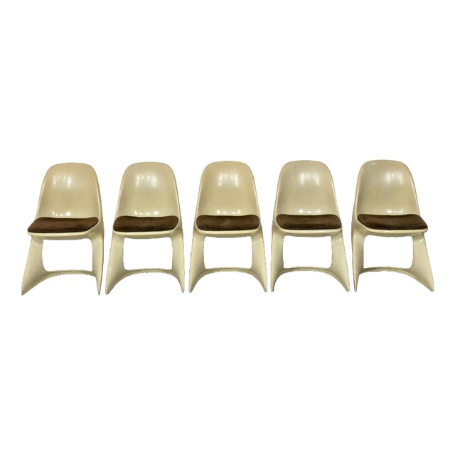 Vintage Space Age Casalino Chairs from Casala, Set of 5 For Sale