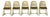 Vintage Space Age Casalino Chairs from Casala, Set of 5 For Sale
