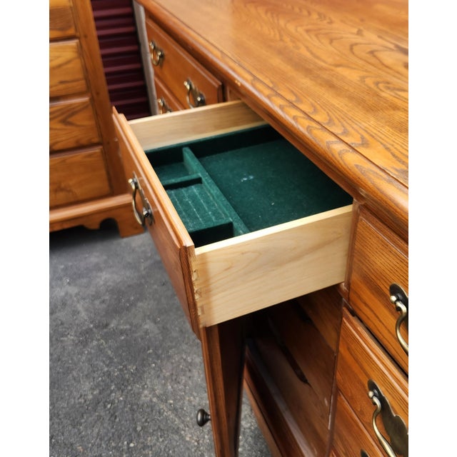 Wood 1990s Durham Furniture Solid Wood Complete King Bedroom Set For Sale - Image 7 of 13