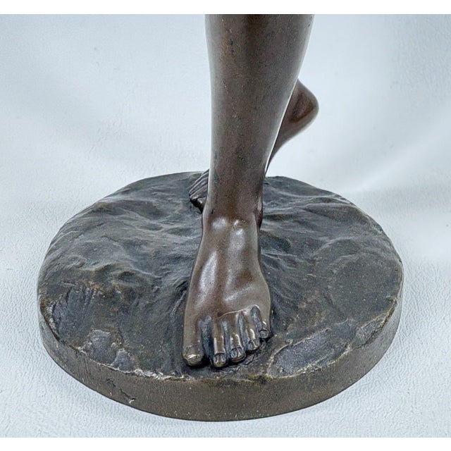 Antique French Art Nouveau Bronze Sculpture Musique by Marcel Debut For Sale - Image 13 of 14