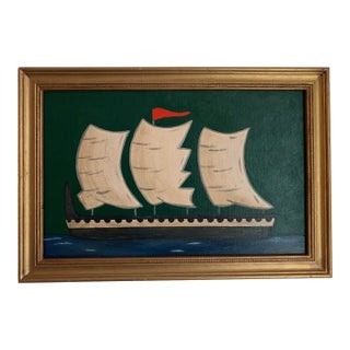 Contemporary Impressionist Style Seascape Painting, Framed For Sale