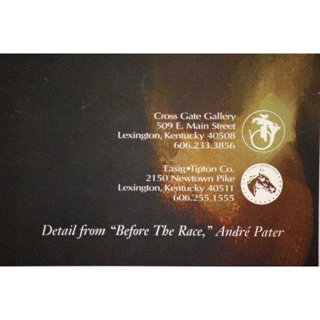 1990s "Before the Race" Sporting Art Auction Advert Sign For Sale - Image 5 of 5