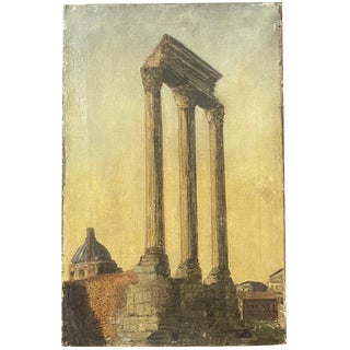 Pietro Sassi, Grand Tour Style Scene, 19th Century, Oil on Canvas For Sale