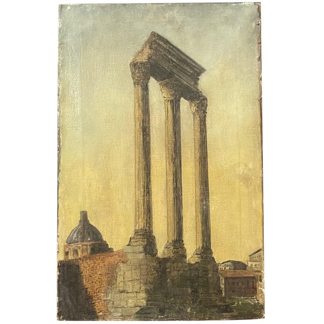 Pietro Sassi, Grand Tour Style Scene, 19th Century, Oil on Canvas For Sale