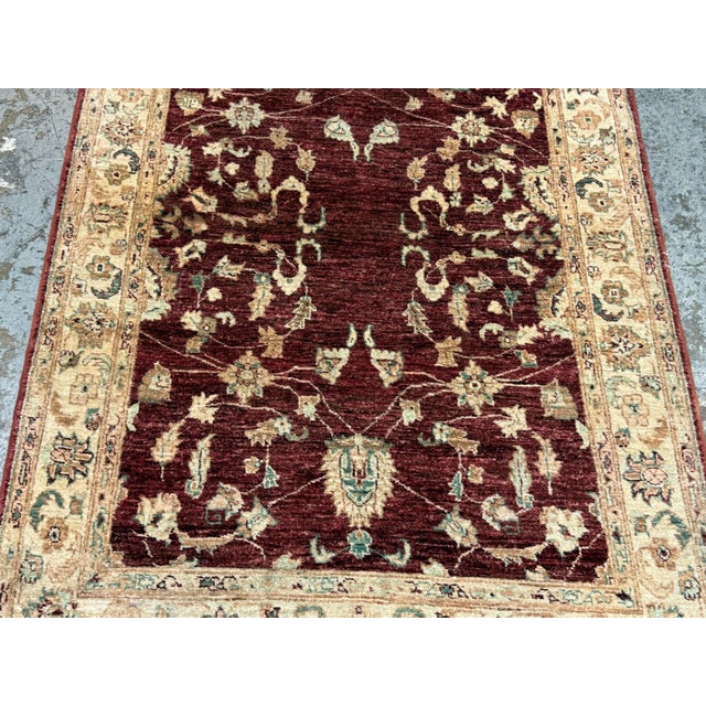 Traditional 4ft 2in × 5ft 8in Pak-Veg Hand-Knotted Area Rug, Vintage For Sale - Image 3 of 12