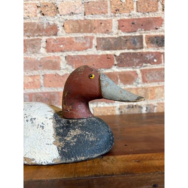Wonderful little working Canvasback duck decoy. Originating from southeast Michigan, the underside of this decoy features...
