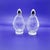 Vintage Irice Japan Crackle Glass Salt and Pepper Shakers Clear Mid Century Set For Sale - Image 4 of 10