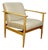 Vintage Loft Lounge Chair in Light Beige Velvet Upholstery and Beech, 1970 For Sale