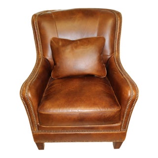 Maitland-Smith Leather Club Chair For Sale