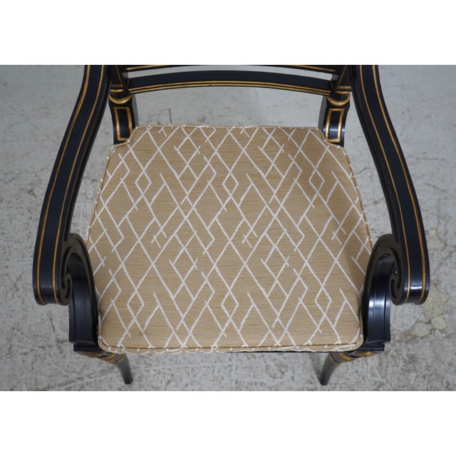 Set of 4 Baker Neoclassical Regency Armchairs For Sale - Image 10 of 18