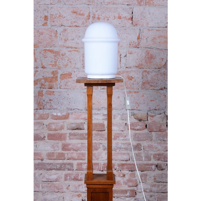 1960s Mid-Century Table Lamp in Lacquered Metal and Opal Glass, Czech, 1960s For Sale - Image 5 of 8