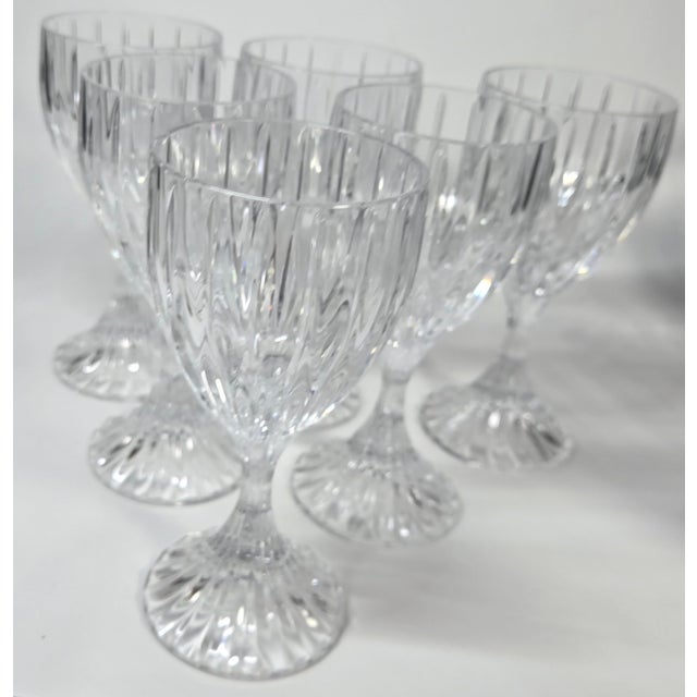 Hollywood Regency Crystal Goblets- Set of Six For Sale - Image 11 of 16