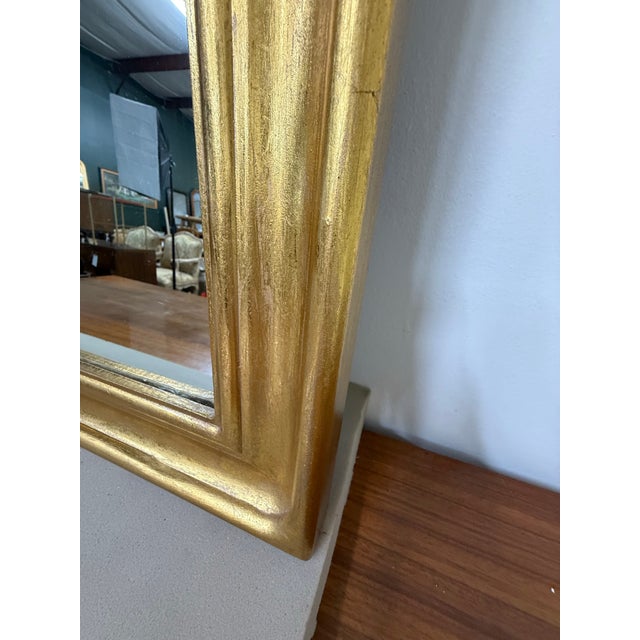 French Large Vintage Louis Phillipe Giltwood Mirror For Sale - Image 3 of 8