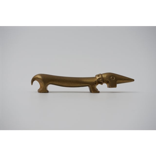 Vintage Brass Dachshund Bottle Opener by Walter Bosse for Herta Baller, 1950s For Sale - Image 9 of 9