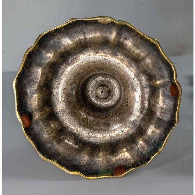 18th Century Pair of French Rococo Bronze Candlestick Candle Holders For Sale - Image 12 of 15